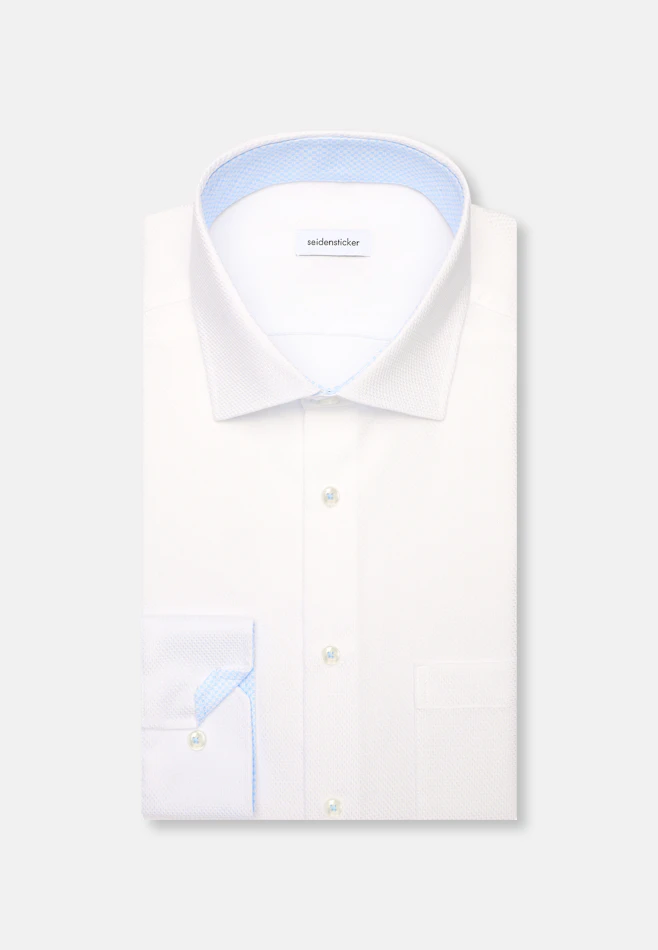 Regular Chemise d'affaires Petit motif dans Blanc | Boutique en ligne Seidensticker