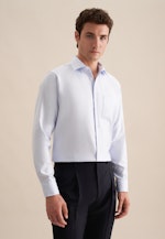 Non-iron Structure Business Shirt in Regular with Kent-Collar and extra long sleeve in Light Blue |  Seidensticker Onlineshop