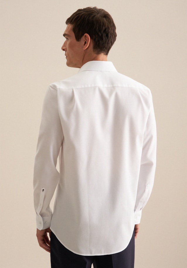 Comfort Chemise Business Petit motif in Blanc | Seidensticker Onlineshop