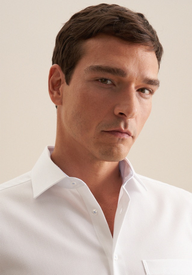 Comfort Chemise Business Petit motif in Blanc | Seidensticker Onlineshop