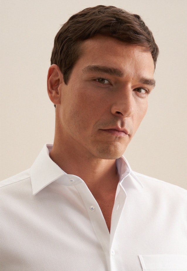 Comfort Business shirt Small pattern in White |  Seidensticker Onlineshop