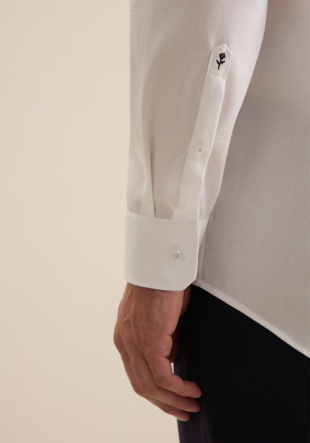 Comfort Chemise Business Petit motif in Blanc | Seidensticker Onlineshop