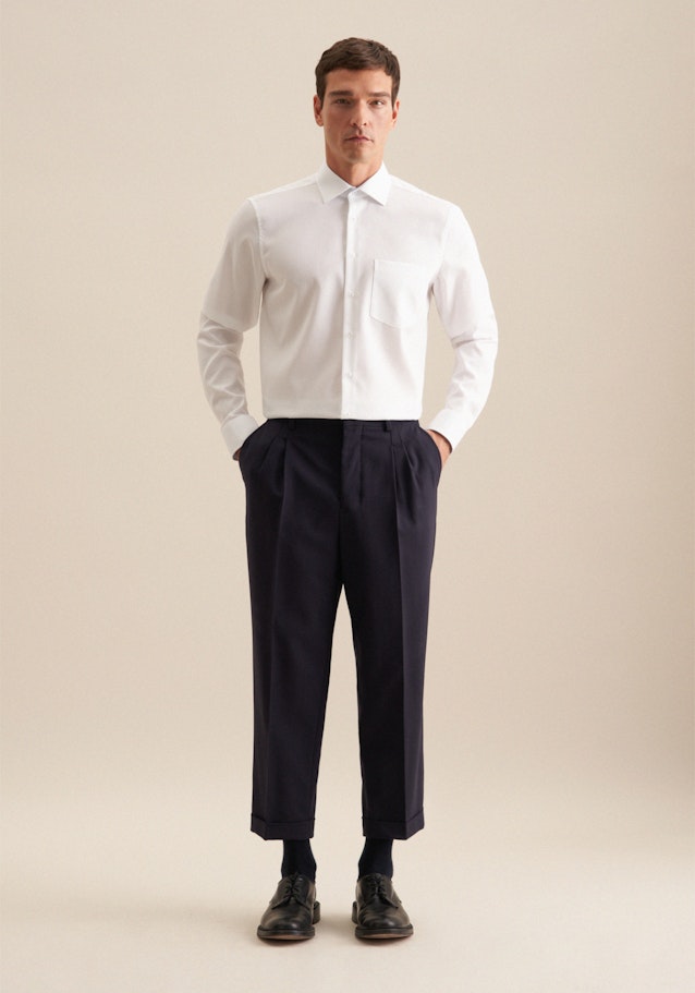 Comfort Chemise Business Petit motif in Blanc | Seidensticker Onlineshop