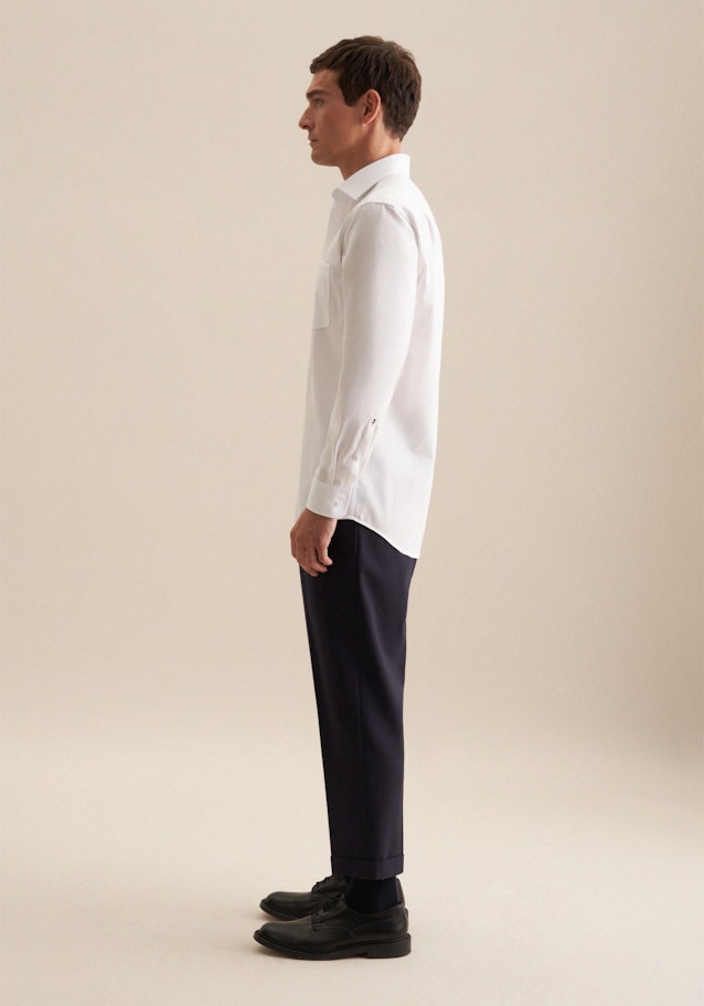 Comfort Chemise Business Petit motif in Blanc | Seidensticker Onlineshop