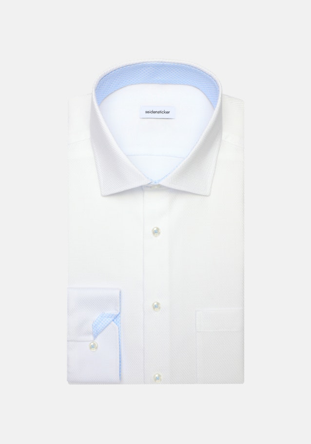 Comfort Chemise Business Petit motif in Blanc | Seidensticker Onlineshop