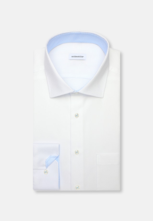 Comfort Business shirt Small pattern in White |  Seidensticker Onlineshop