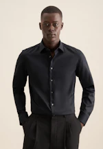 Shaped Business Hemd Uni in Schwarz |  Seidensticker Onlineshop