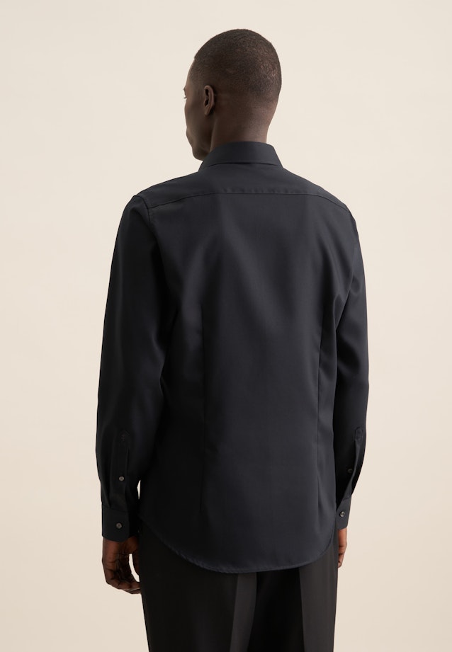 Shaped Business Hemd Uni in Schwarz |  Seidensticker Onlineshop