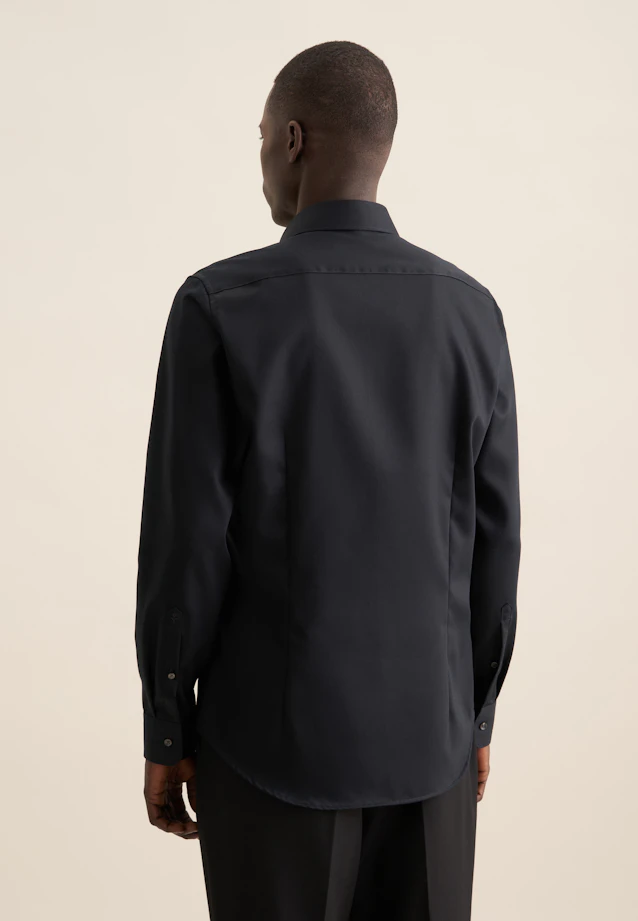 Shaped Business Hemd Uni in Schwarz |  Seidensticker Onlineshop