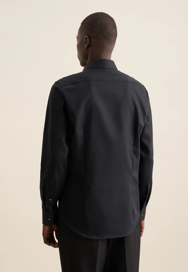 Shaped Business shirt Uni in Schwarz | Seidensticker online shop