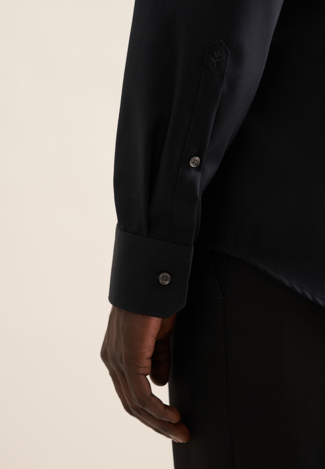 Shaped Business Hemd Uni in Schwarz |  Seidensticker Onlineshop