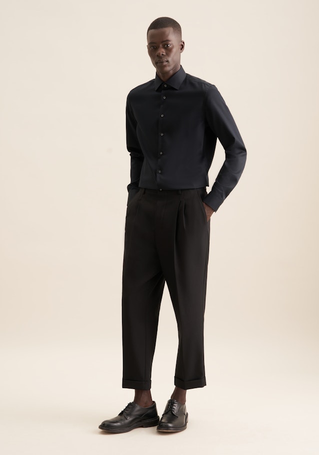 Shaped Chemise d'affaires Uni in Noir | Seidensticker Onlineshop