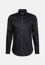 Shaped Business Hemd Uni in Schwarz |  Seidensticker Onlineshop