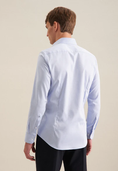 Shaped Business Hemd Uni in Mittelblau |  Seidensticker Onlineshop