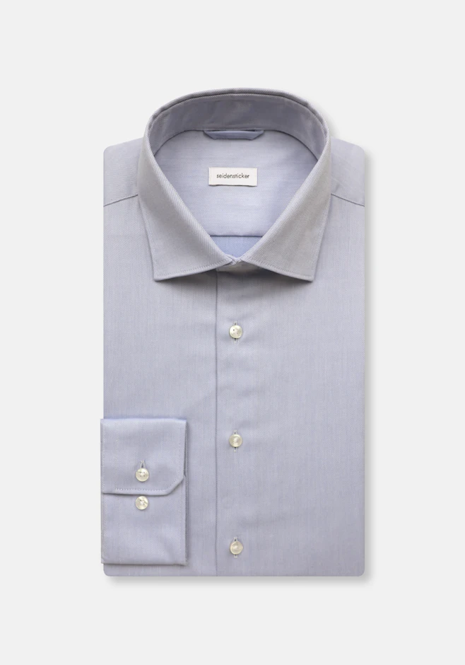 Shaped Chemise d'affaires Uni dans Bleu Moyen | Boutique en ligne Seidensticker