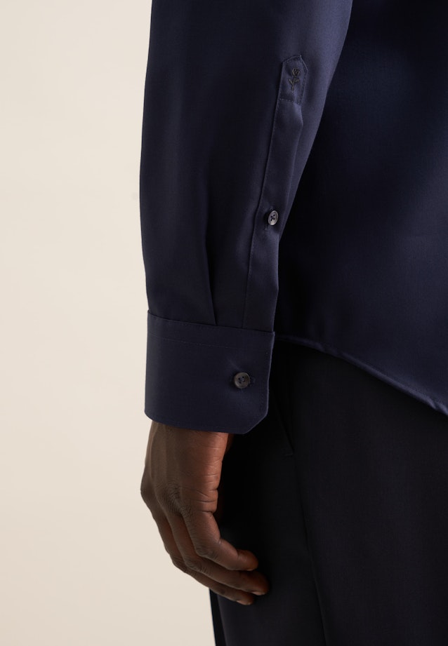 Shaped Business shirt Uni in Dunkelblau |  Seidensticker Onlineshop