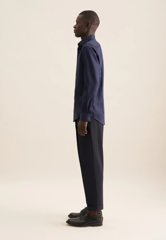 Shaped Business shirt Uni in Dunkelblau |  Seidensticker Onlineshop