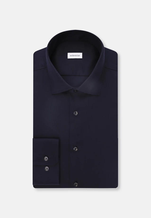 Shaped Business shirt Uni in Dunkelblau |  Seidensticker Onlineshop