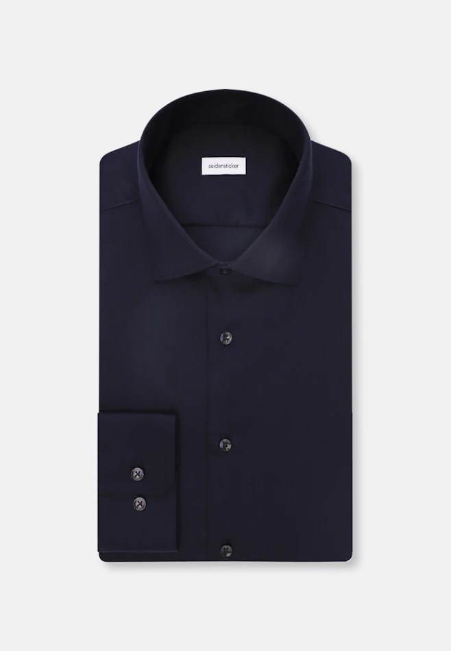 Shaped Business shirt Uni in Dunkelblau | Seidensticker online shop