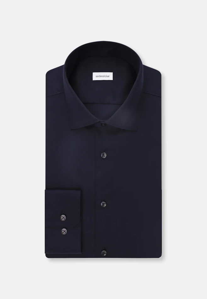 Shaped Business shirt Uni in Dunkelblau | Seidensticker online shop