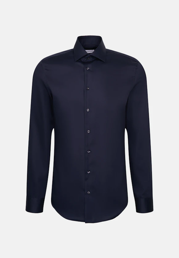 Shaped Business shirt Uni in Dunkelblau |  Seidensticker Onlineshop