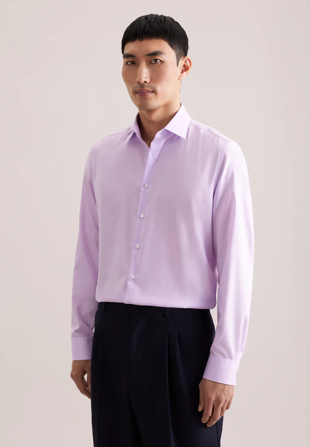 Shaped Business shirt Uni in Lila |  Seidensticker Onlineshop