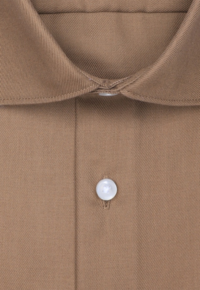 Shaped Business Hemd Uni in Braun |  Seidensticker Onlineshop