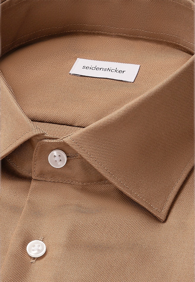 Shaped Chemise d'affaires Uni dans Marron | Boutique en ligne Seidensticker