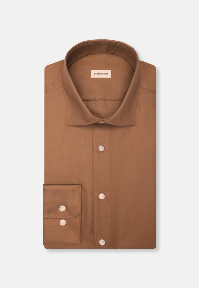 Shaped Chemise d'affaires Uni dans Marron | Boutique en ligne Seidensticker