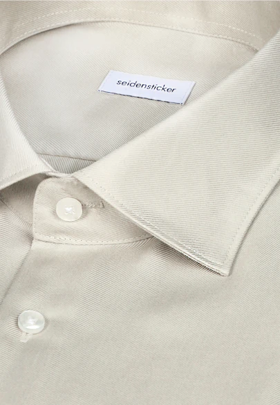 Shaped Business Hemd Uni in Beige |  Seidensticker Onlineshop