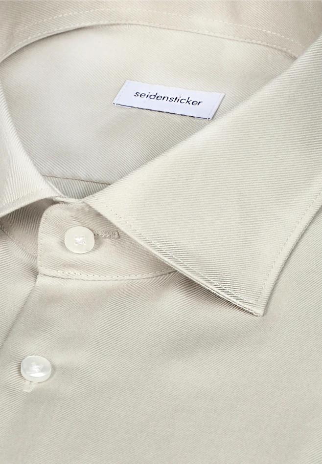 Shaped Business shirt Uni in Beige | Seidensticker online shop