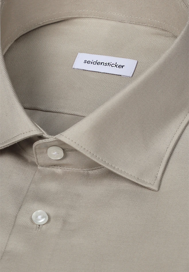 Shaped Business Hemd Uni in Beige | Seidensticker Onlineshop