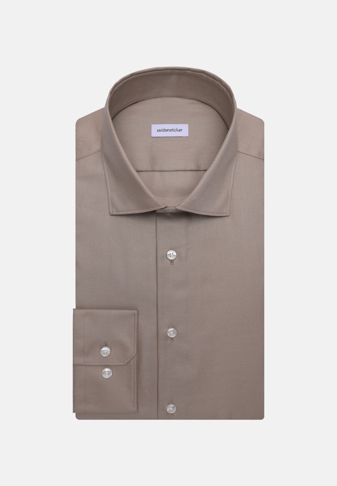 Shaped Business Hemd Uni in Beige | Seidensticker Onlineshop
