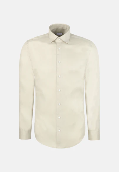 Shaped Business Hemd Uni in Beige |  Seidensticker Onlineshop