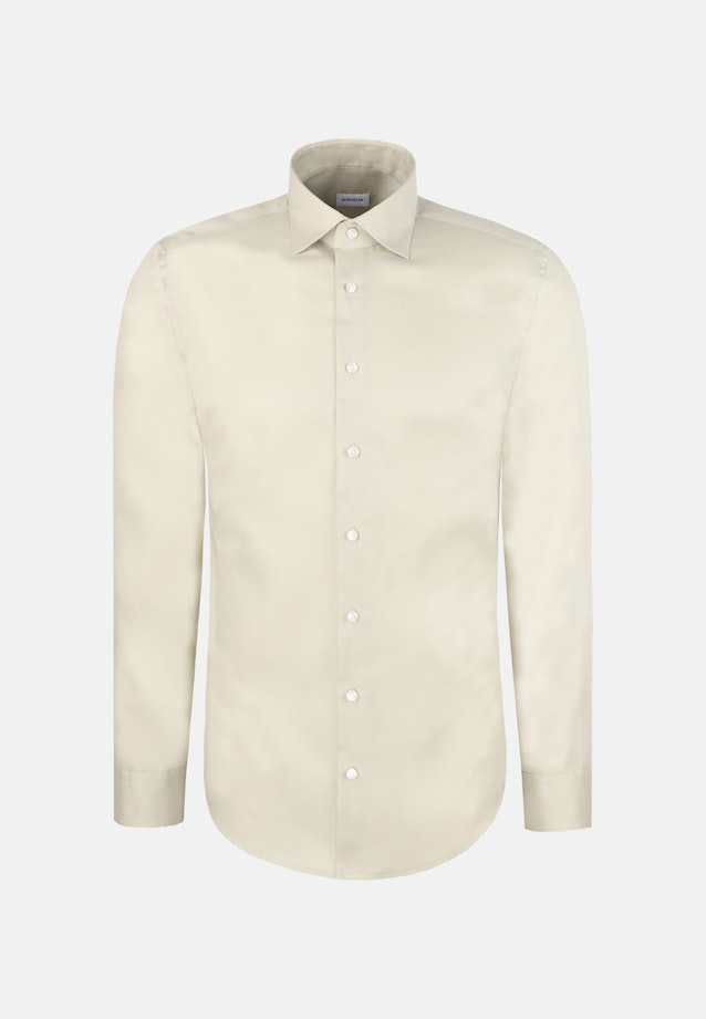 Shaped Business Hemd Uni in Beige |  Seidensticker Onlineshop