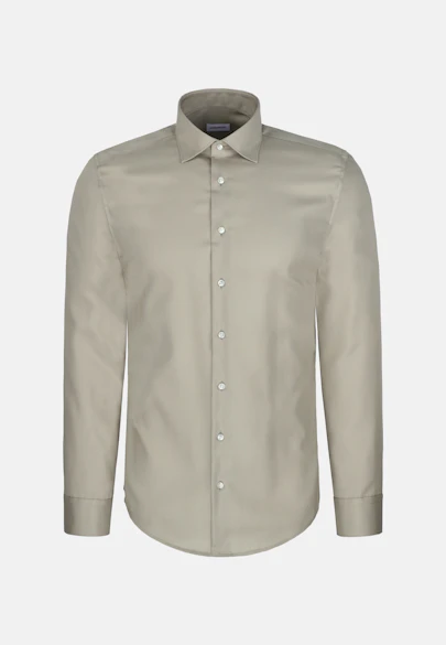 Shaped Business Hemd Uni in Beige |  Seidensticker Onlineshop