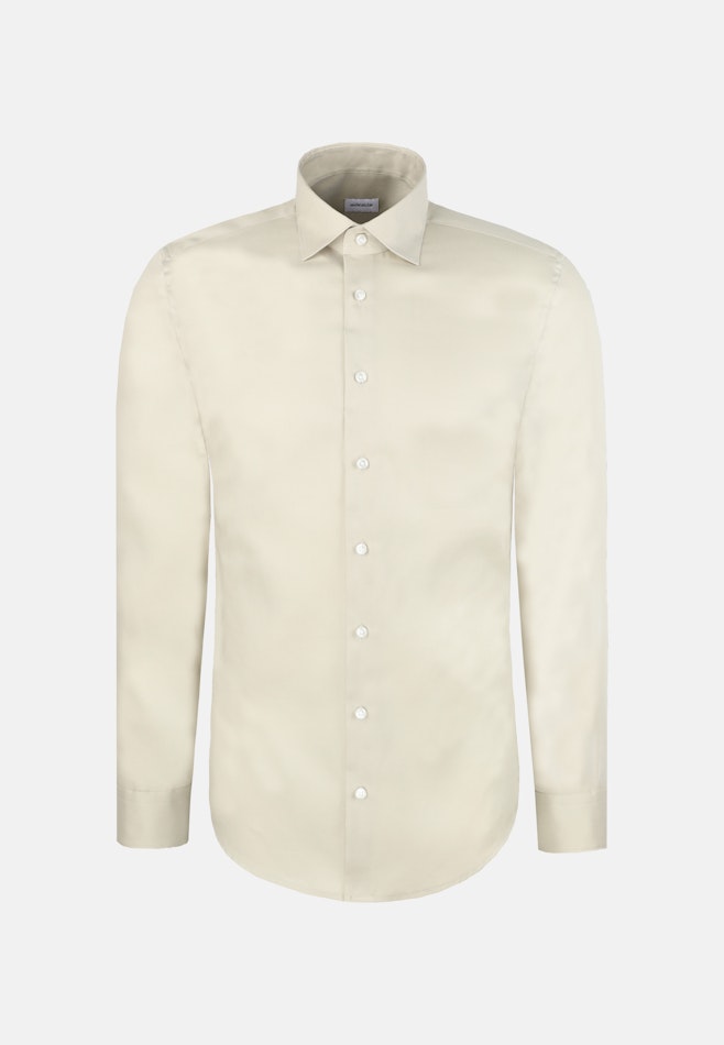 Shaped Business Hemd Uni in Beige | Seidensticker Onlineshop