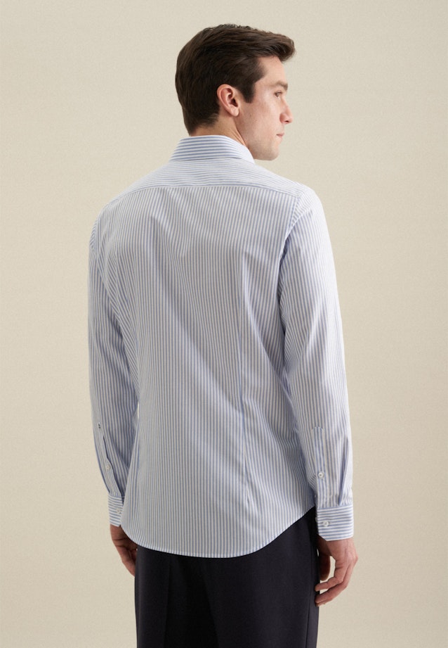 Non-iron Poplin Business Shirt in Slim with Kent-Collar in Light Blue |  Seidensticker Onlineshop