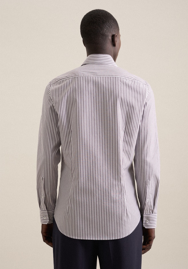 Shaped Business Hemd Streifen in Lila | Seidensticker Onlineshop