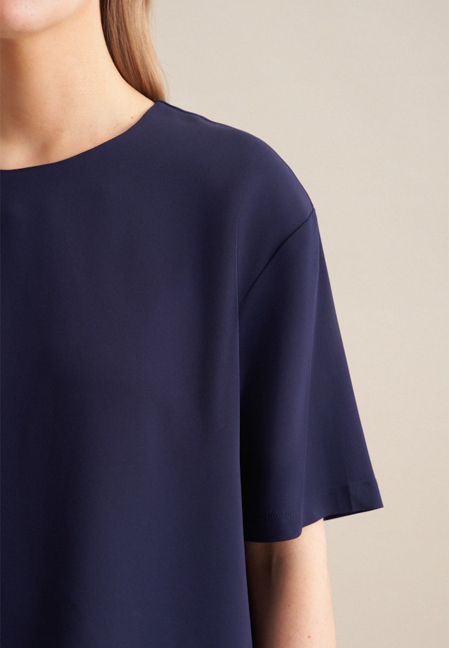 Short sleeve Crepe Shirt in Dark Blue |  Seidensticker Onlineshop