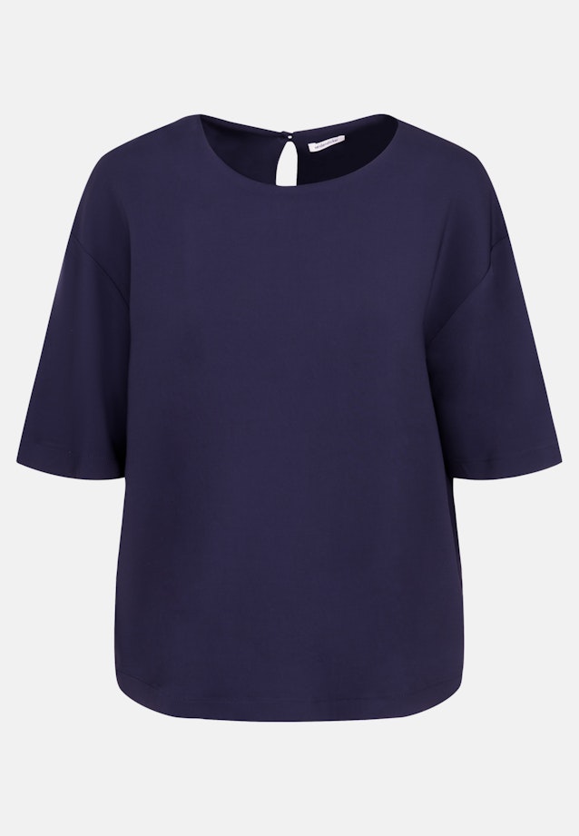 korte arm Krepp Shirt in Donkerblauw |  Seidensticker Onlineshop