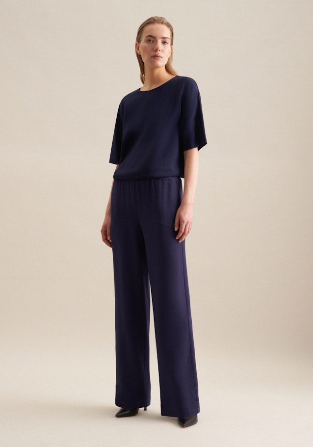 Regular Pantalons Uni in Bleu Foncé | Seidensticker Onlineshop