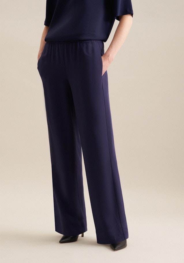 Regular Pantalons Uni in Bleu Foncé | Seidensticker Onlineshop