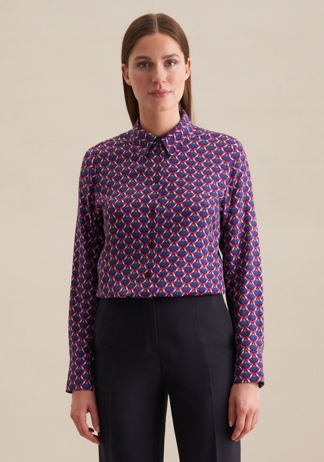 Hemdbluse Druck in Lila | Seidensticker Onlineshop