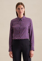 Long sleeve Twill Shirt Blouse in Purple |  Seidensticker Onlineshop