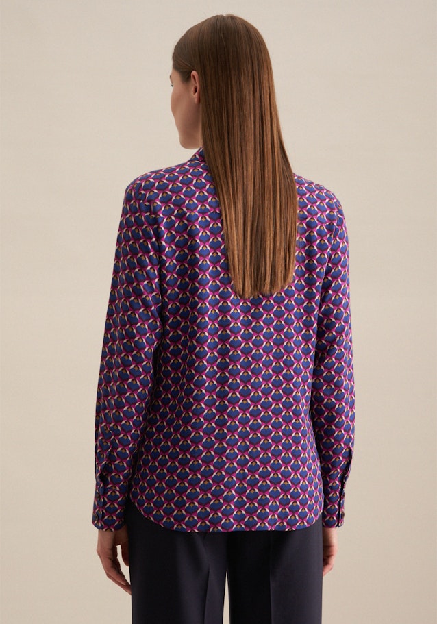 Hemdbluse Druck in Lila | Seidensticker Onlineshop