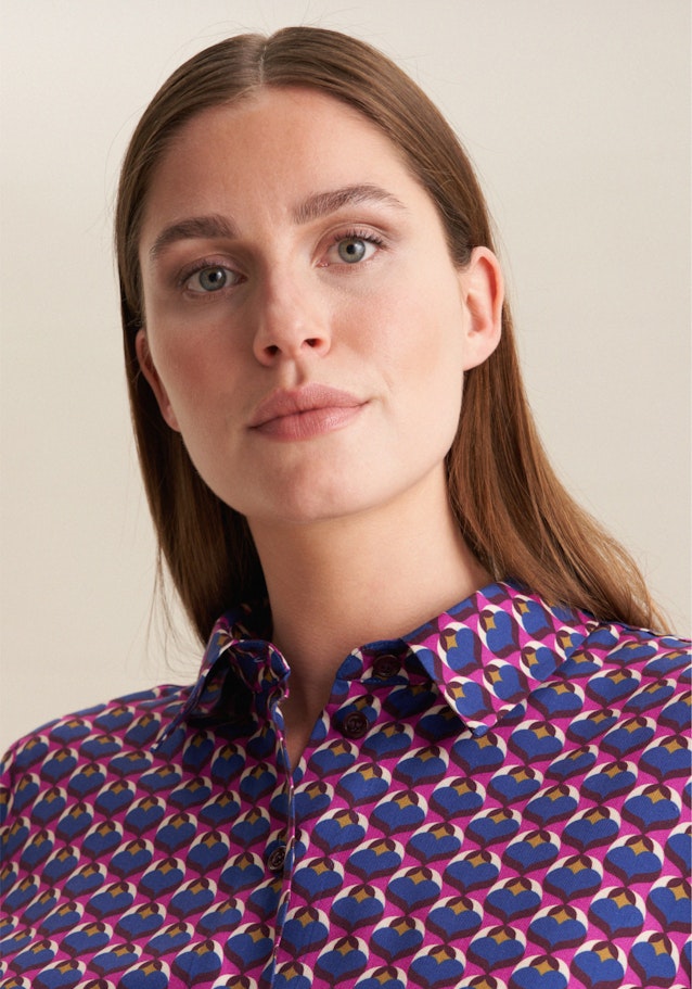 Hemdbluse Druck in Lila | Seidensticker Onlineshop