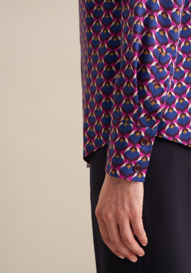 Hemdbluse Druck in Lila | Seidensticker Onlineshop