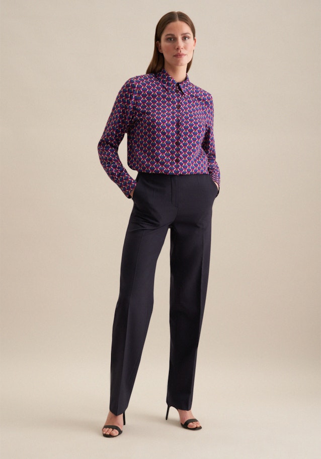 Hemdbluse Druck in Lila | Seidensticker Onlineshop