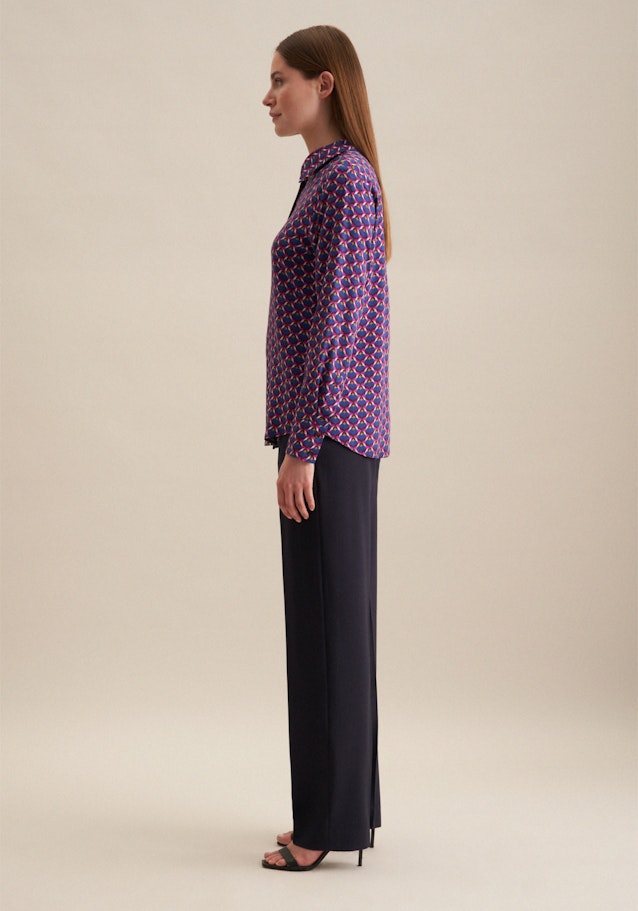 Hemdbluse Druck in Lila | Seidensticker Onlineshop